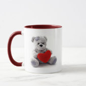 Grauer Bär mit Herz Tasse (Links)