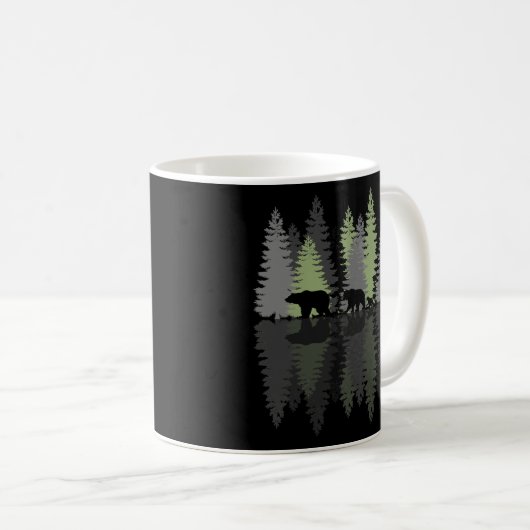 Grauer Bärenbaum Waldwild Kaffeetasse (VorderseiteRechts)