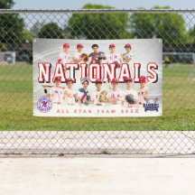 Grauer Baseball-Teambanner - Personalisiert
