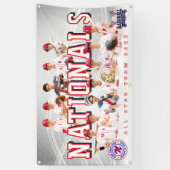 Grauer Baseball-Teambanner - Personalisiert Banner (Vertikal)