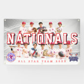 Grauer Baseball-Teambanner - Personalisiert Banner (Horizontal)