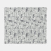 Grauer Bauernhof Fleecedecke (Vorderseite (Horizontal))