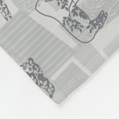 Grauer Bauernhof Fleecedecke (Ecke)