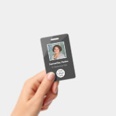 Grauer, benutzerdefinierter Mitarbeiter - Foto-ID, Ausweis (Handheld)