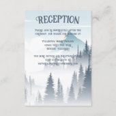 Grauer Bergnebel Wilderness Hochzeit Empfang Begleitkarte (Vorderseite)