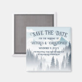 Grauer Bergnebel Wilderness Winter Save the Date Magnet (Vorderseite/Rückseite)