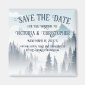 Grauer Bergnebel Wilderness Winter Save the Date Magnet (Vorne)