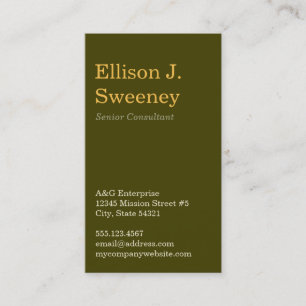 Grauer beruflicher fetter Buchstabe Entwurf des Visitenkarte