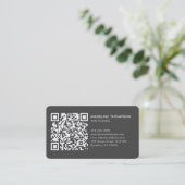 Grauer Beruflicher generischer Firmenlogo QR-Code Visitenkarte (Stehend Vorderseite)