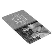 Grauer Binärkode Foto Speichern des Datumsfensters Magnet (Rechte Seite)