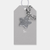 Grauer bis Feiertag Grußgeschenk für neues Jahr Geschenkanhänger (Rückseite)