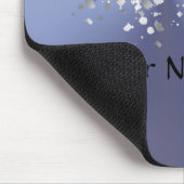 Grauer Blau- und Imitat-Glitter Mousepad (Ecke)