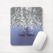 Grauer Blau- und Imitat-Glitter Mousepad (Mit Mouse)
