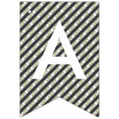 Grauer, blauer u. grüner Geburtstag Wimpelkette (Dritte Fahne)