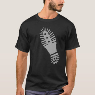 Grauer Bootprint (großer) T - Shirt