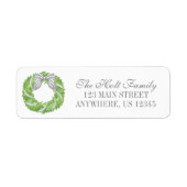 Grauer Bow Kranz und grünes Thema (Vorne)