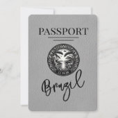 Grauer Brasilien-Pass Save the Date (Vorderseite)
