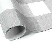 Grauer Büffel kariert Geschenkpapier (Rolleneckpunkt)