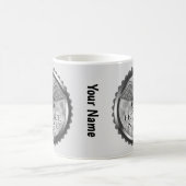 Grauer Caduceus Hospiz Krankenschwester Kaffeetasse (Mittel)