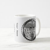 Grauer Caduceus Kinderkrankenschwester Kaffeetasse (VorderseiteRechts)