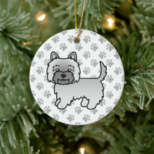 Grauer Cairn Terrier Süßer Cartoon-Hund Keramik Ornament