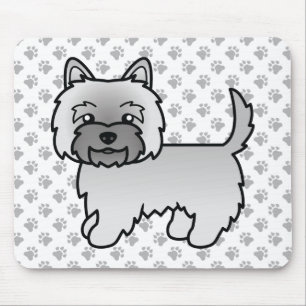 Grauer Cairn Terrier Süßer Cartoon-Hund Mousepad