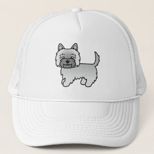 Grauer Cairn Terrier Süßer Cartoon-Hund Truckerkappe