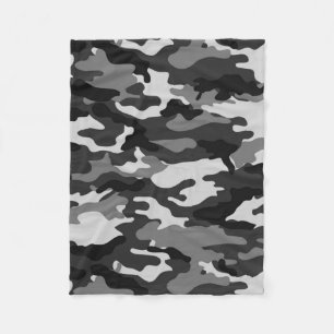 Grauer Camouflage Fleece Blankon