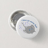 Grauer Cartoon Button (Vorne & Hinten)