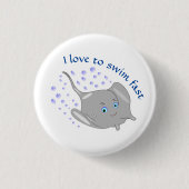 Grauer Cartoon Button (Vorderseite)