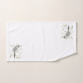 Grauer Catbird-Vogel-Kunst Badhandtuch Set (Handtuch)