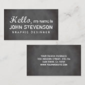 Grauer Chalkboard-Designer Visitenkarte (Vorne/Hinten)