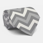 Grauer Chevron Krawatte (Gerollt)