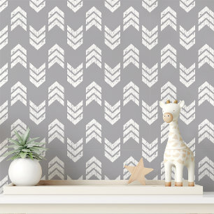Grauer Chevron-Pfeil Tapete