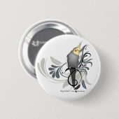 Grauer Cockatiel Button (Vorne & Hinten)