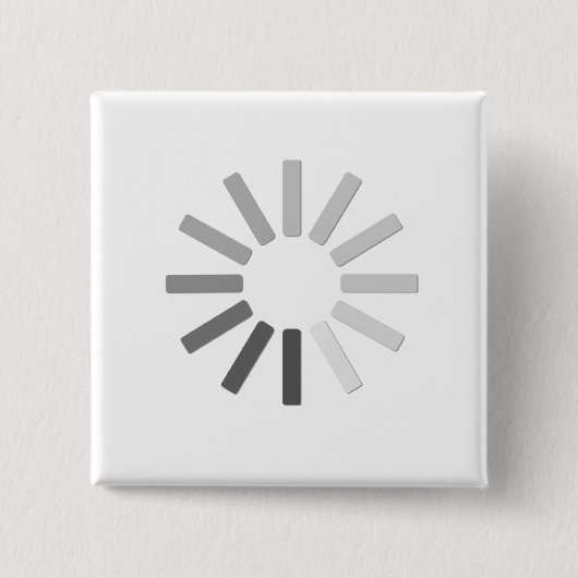 grauer Computerladen-Symbolknopf Button (Vorderseite)