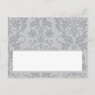 Grauer Damask mit zwei Tönen Hochzeit und geschrie Postkarte