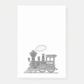 Grauer Dampfzug mit dem Namen Grafikpost - Notizen (Vorderseite)