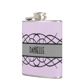 Grauer Deko Blühe Flask Flachmann (Links)