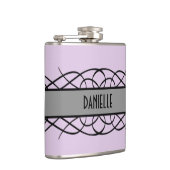 Grauer Deko Blühe Flask Flachmann (Rechts)