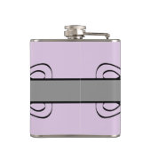 Grauer Deko Blühe Flask Flachmann (Rückseite)