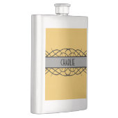 Grauer Deko Blühe Flask Flachmann (Rechts)