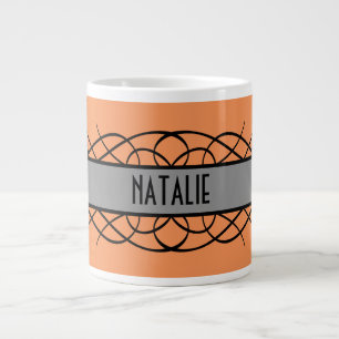 Grauer Deko Blühe Tasse