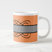 Grauer Deko Blühe Tasse (Rechts)