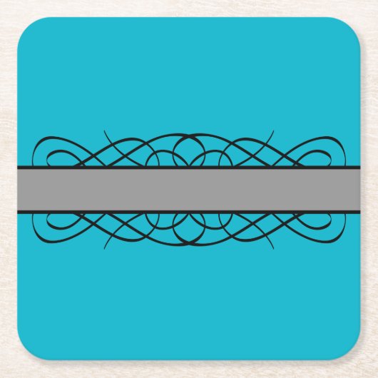 Grauer Deko Blühte Paper Untersetzer (Vorderseite)