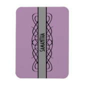 Grauer Deko Blühte Premium Magnet (Vertikal)