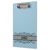 Grauer Deko Blühte Zwischenablage Klemmbrett (Links)