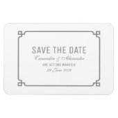 Grauer Deko Chic Save the Date Magnet (Horizontal)