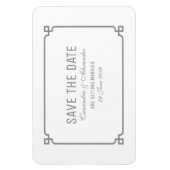 Grauer Deko Chic Save the Date Magnet (Vertikal)