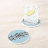 Grauer Deko Geblüht Getränkeuntersetzer (Seite)